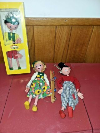 Vintage Pelham Puppets / Marionettes Needing A Little Tlc