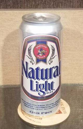 1990s 16 Ounce Bottom Open Anheuser Busch Natural Light Stay Tab Beer Can Mo