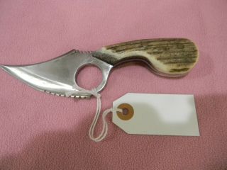 Vintage Skinning Knife Antler Handle