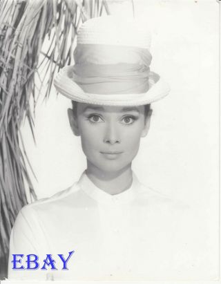 Audrey Hepburn Wearing A Hat Vintage Photo