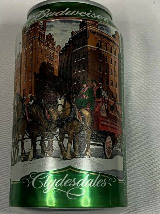 Budweiser Limited Edition Holiday Stein Beer Cans - 2 Of 4 The Clydesdale