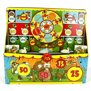 Vintage Marx Tin Litho Shooting Gallery Target With Ducks