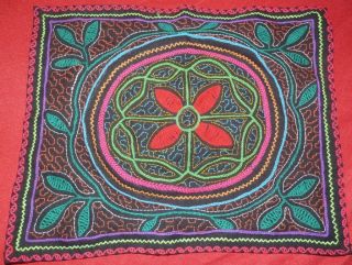 Shipibo Peru Amazon Indian Small Embroidered Cloth 2