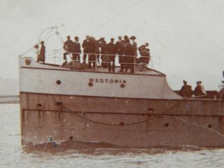 Vintage Westonia Paddle Steamer Postcard With Passengers Weston Mare
