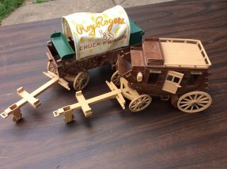 Vintage 1950s Ideal Roy Rogers Chuck Wagon & Stagecoach No Accessories
