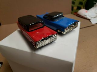 Vintage Tin Toy Friction Cars 4 1/2 ".