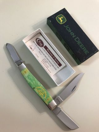 Case 6375 Large 3 - Blade Stockman John Deere Edition Pocket Knife