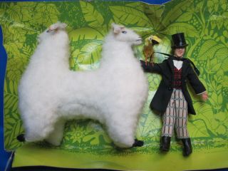 Vintage Mattel Dr.  Doolittle And Lama Doll 1967 With Partial Box