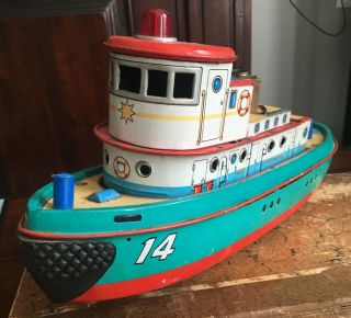 Vintage Tin Boat made in Japan by Modern Toys 2