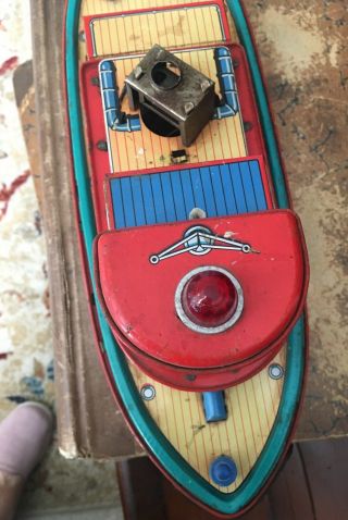 Vintage Tin Boat made in Japan by Modern Toys 3