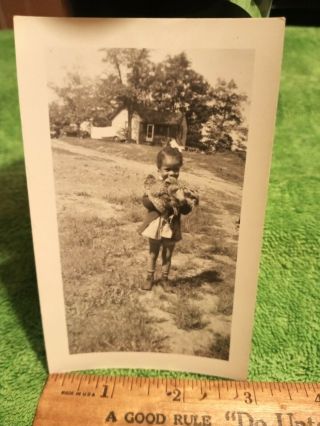 African American Little Girl Holding A Chicken In Itta Bena Mississipp