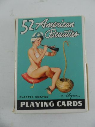 52 American Beauties Gil Elvgren Pin Up Playing Card Deck B&b Vintage