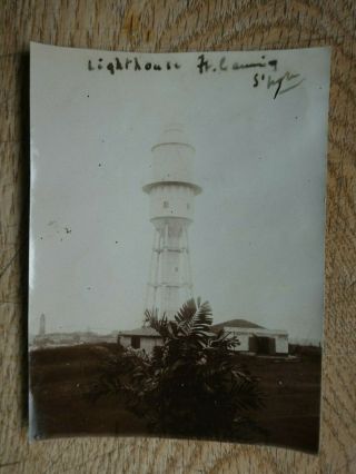 Pre Ww1 Photo Of Lighthouse,  Fort Canning,  Singapore