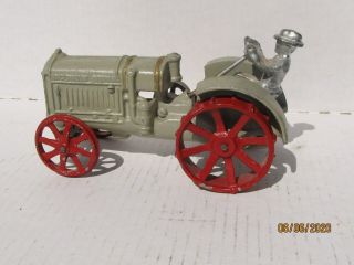 Vintage Cast Iron Toy Mccormick Deering Tractor