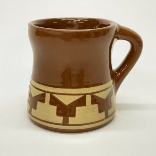 Pine Ridge Sioux Art Pottery South Dakota Clay Coffee Cup Signed Bernice Talbot