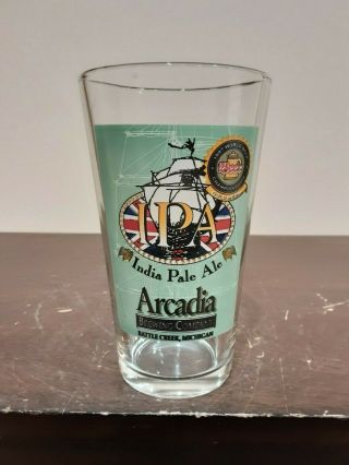Arcadia Brewing Company India Pale Ale Battle Creek Michigan Pint Beer Glass