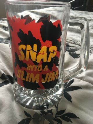 Macho Man Randy Savage Over Sized Snap Into A Slim Jim Glass Beer Mug Stein