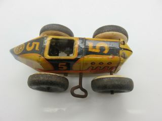 Louis Marx Mar Tin Wind Up Toy Racing Race Racer Car Boat Tail