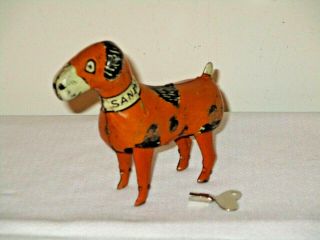 Vintage Marx 1930s Little Orphan Annie " Sandy " Tin Wind Up Dog,  Character Toy