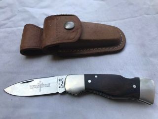 Vintage Western S - 532 Folding Pocket Knife With Sheath In