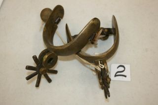 Old Brass Vaquero Spurs 8 Point Rowels