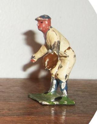 RATHER RARE EARLY 1920 ' S{100 yrs old} BASEBALL PLAYER GLOVE UNMARKED BARCLAY ? 2