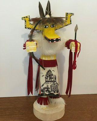 Fox Dancer Kachina Doll 11 " Signed By Navajo Artist In Mexico