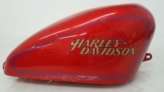 Vintage Orange/red Harley Davidson Gas Tank