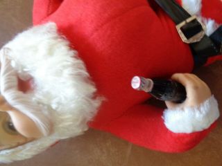 Vintage Rushton Star Coca Cola Santa Claus Rubber Face Hands Holding Bottle 1950 2