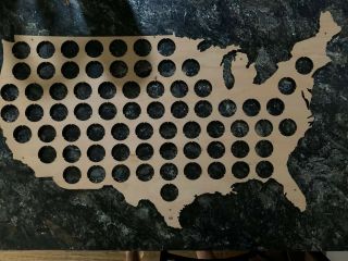 Usa Beer Cap Map - Holds 50 Craft Beer Bottle Caps