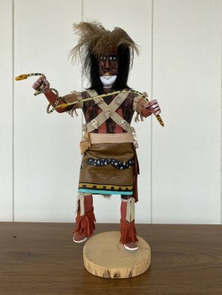 Vintage Snake Dancer Kachina Doll - Handmade And Signed By S.  Charley - 14 "