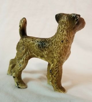 Vintage 1930 s Hubley Cast Iron Terrrier Dog Paperweight 2