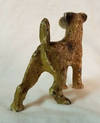 Vintage 1930 s Hubley Cast Iron Terrrier Dog Paperweight 3