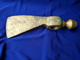 Vintage - Bronze Native American Indian Tomahawk Pipe Axe Head,  Peace Pipe