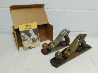 Vintage untouched 2 piece STANLEY BAILEY No 4 boxed,  No 5 ENGLAND jack plane 3