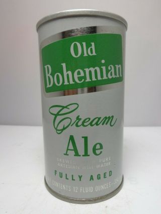 Old Bohemian Cream Ale Straight Steel Pull Tab Beer Can 99 - 16 Jersey