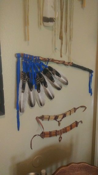Native American Hand Crafted Dance Sticks Pow Wow 2