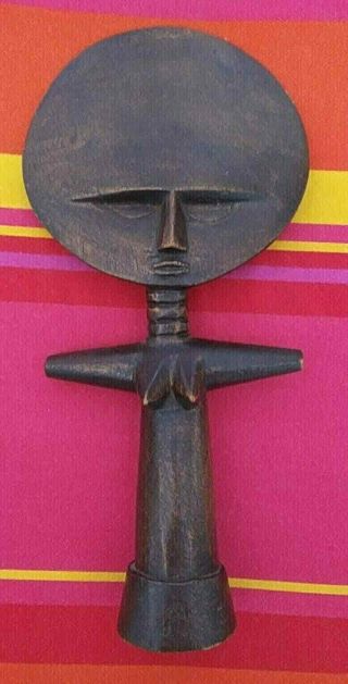 Rare Ashanti Fertility Doll Wood Hand Carved African Sculpture Statue