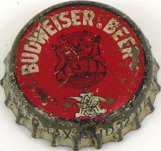 1940s Michigan 12oz Tax Budweiser Beer Cork - Lined Crown Tavern Trove