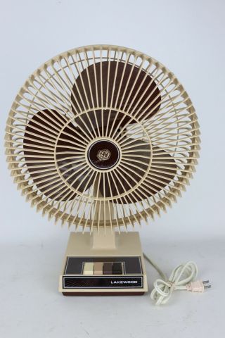 Vintage Lakewood 12 " 3 - Speed Table Top Oscillating Fan Model 1200a -