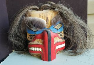 Haida Eagle Mask Signed Taat 