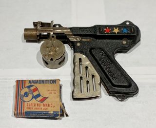 Vintage 1941 Defense Paper - Buster Toy Gun And Cap Box For Display