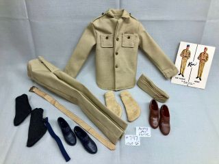 Barbie Vintage Mattel Ken Doll Clothes 797 " Army And Air Force " 