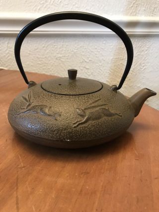 Joyce Chen Tetsubin Cast Iron Teapot Year Of The Rabbit With Lid And Infuser
