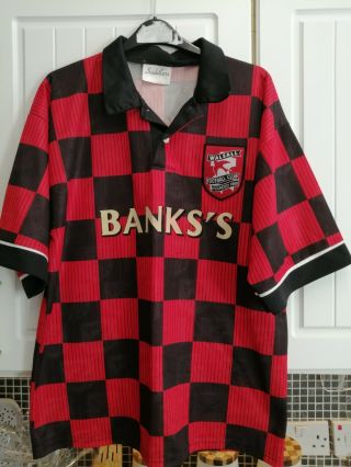 Vintage Walsall Football Shirt 1997 - 98 Home Jersey Medium Mens Rare Top