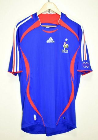 Vintage France 2006 Adidas Home Football Soccer Shirt Jersey Tricot Size Large