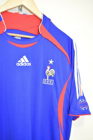 VINTAGE FRANCE 2006 ADIDAS HOME FOOTBALL SOCCER SHIRT JERSEY TRICOT size LARGE 2