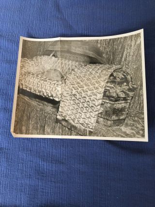 Post Mortem 8x10 Photograph Of Baby In Casket