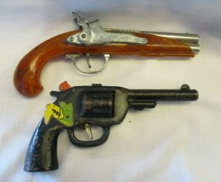 Vintage Toy Gun Pistol Hubley Flintlock Bakelite Wyandotte Me & Buddy Clicker