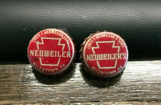 A) Vintage Neuweiler Beer - Brewing Pa Tax Cork Bottle Cap / Crown Allentown Pa